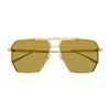Bottega Veneta Bv1012s Linea Minimalist Sunglasses In Gold
