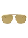 Bottega Veneta Mens Gold 6j000237 Bv1012s Pilot-frame Metal Sunglasses In Gold