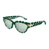 Bottega Veneta Bv1035s-008 Green-green-green In Green-green-green
