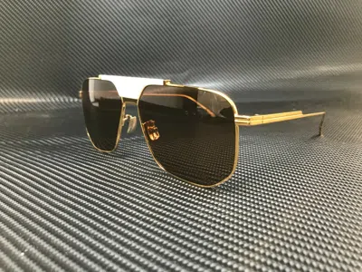 Pre-owned Bottega Veneta Bv1036s 006 Gold Rectangle Men's 60 Mm Sunglasses In Brown