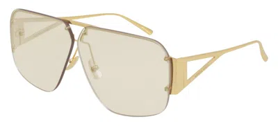 Pre-owned Bottega Veneta Bv1065s Gold/yellow (005) Sunglasses