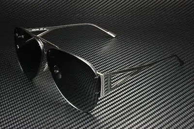 Pre-owned Bottega Veneta Bv1066s 001 Pilot Navigator Silver Blue 65 Mm Women's Sunglasses In Gradient Blue