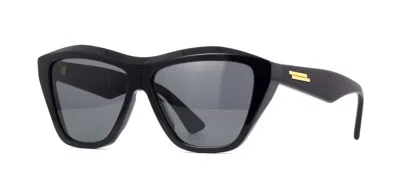 Pre-owned Bottega Veneta Bv1092s Black/grey (001) Sunglasses In Gray