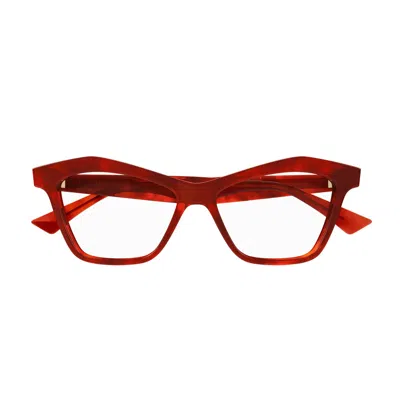 Bottega Veneta Bv1096o Line Minimalist 005 Glasses In Rosso