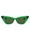 Bottega Veneta Womens Green Bv1101s Cat-eye Acetate Sunglasses In Green
