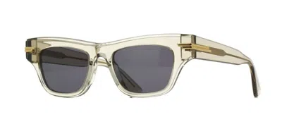 Pre-owned Bottega Veneta Bv1122s Transparent Grey/grey (003) Sunglasses In Gray