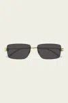 Bottega Veneta Rectangular-frame Sunglasses In Black