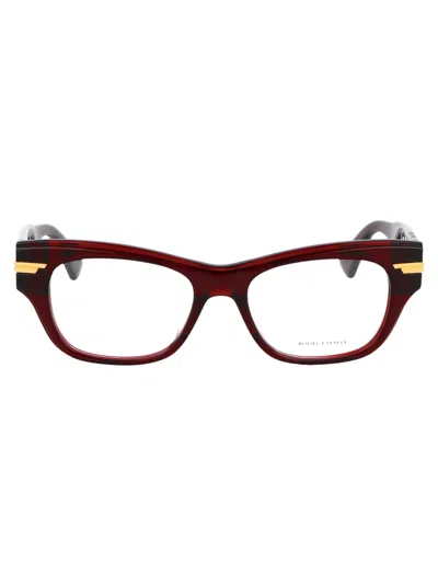 Bottega Veneta Bv1152o Glasses In 003 Burgundy Burgundy Transparent