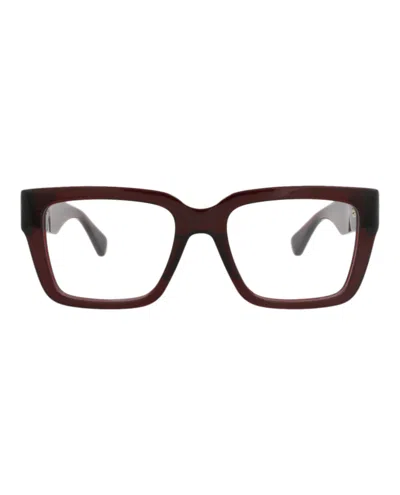 Bottega Veneta Bv1153o Eyeglasses In Burgundy Transparent