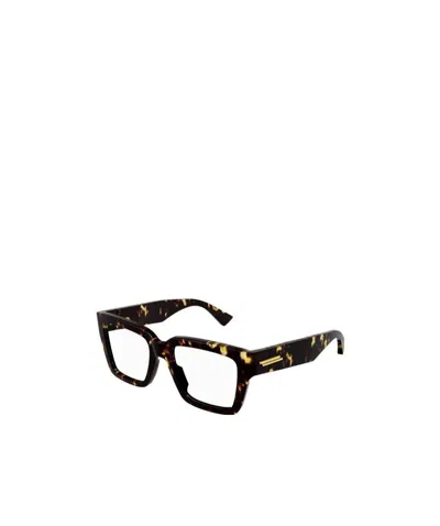 Bottega Veneta Bv1153o Rectangular-frame Glasses In Black