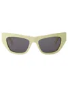 Bottega Veneta Logo Sunglasses In Yellow