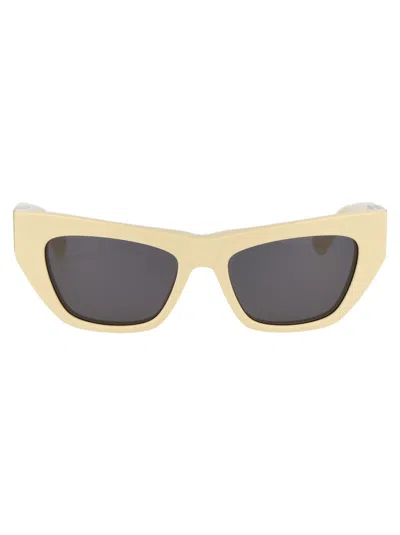 Bottega Veneta Bv1177s Sunglasses In 004 Yellow Yellow Grey