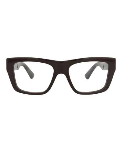 Bottega Veneta Bv1180o Eyeglasses In Brown Transparent