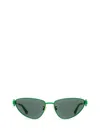 Bottega Veneta Cat Eye-frame Metal Sunglasses In Green
