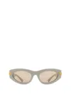 Bottega Veneta Bv1189s White Sunglasses Sunglasses In 007 White White Brown