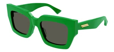 Pre-owned Bottega Veneta Bv1212s Green/grey (003) Sunglasses In Gray