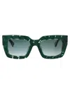 Bottega Veneta Bv1212s Sunglasses In Green-green-green