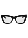 Bottega Veneta Bv1215o-001 - Black Glasses In 001 Black Black Transparent