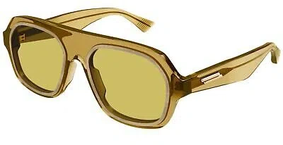 Pre-owned Bottega Veneta Bv1217s-003 Square Yellow