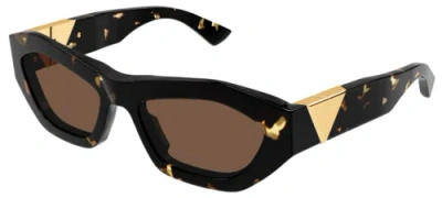 Pre-owned Bottega Veneta Bv1221s-002 Havana Brown