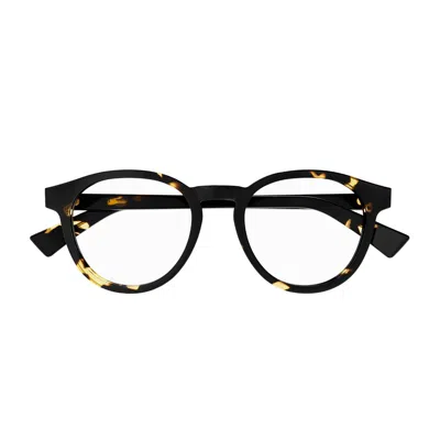 Bottega Veneta Bv1225o Linea New Classic 002 Havana Trasparent Glasses In Marrone