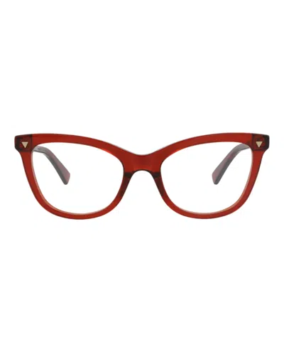 Bottega Veneta Bv1226o Eyeglasses In Burgundy Transparent