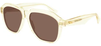 Pre-owned Bottega Veneta Bv1232s Black Green/dark Grey (001) Sunglasses In Gray