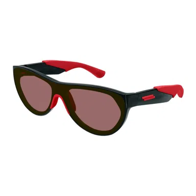 Bottega Veneta Bv1234s004 Shield Full Rim Sunglasses In Black
