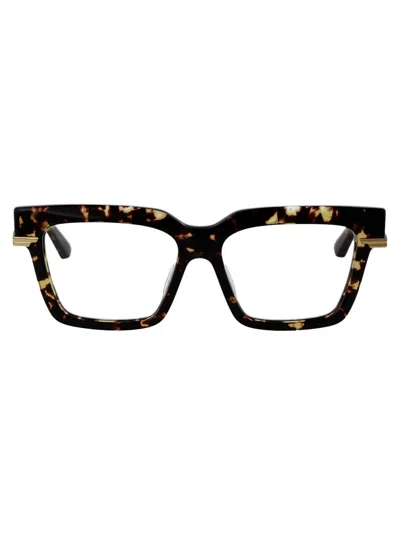 Bottega Veneta Bv1243o Glasses In 002 Havana Gold Transparent