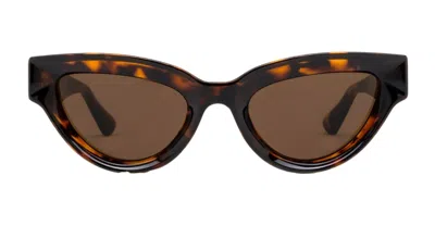 Bottega Veneta Womens Brown 6j000413 Bv1249s Cat Eye-frame Injected Sunglasses In Havana Havana Brown