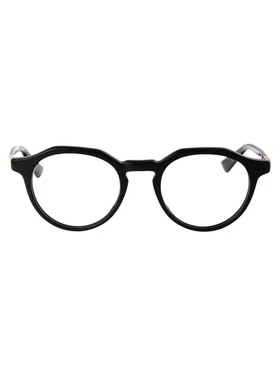 Bottega Veneta Bv1263o Round Acetate Eyeglasses In Black