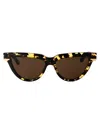 Bottega Veneta Acetate Havana Sunglasses In 002 Havana Gold Brown