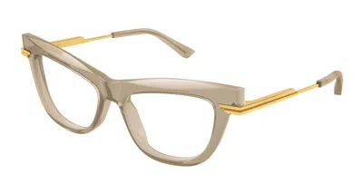 Bottega Veneta Bv1266o Eyeglasses In Taupe