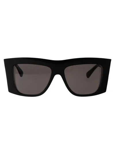 Bottega Veneta Black Visor Sunglasses In 001 Black