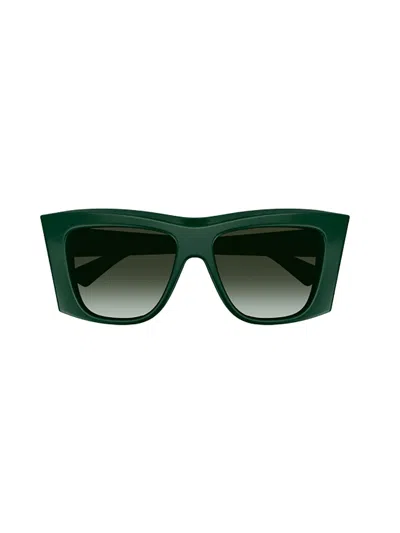 Bottega Veneta Bv1270s Sunglasses In 004 Green Green Green