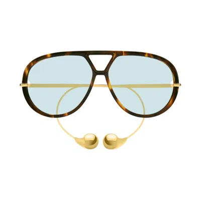 BOTTEGA VENETA BV1273S-007HAVANA-GOLD-GREEN