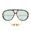Bottega Veneta Embellished Aviator-style Tortoiseshell Recycled-acetate And Gold-tone Sunglasses