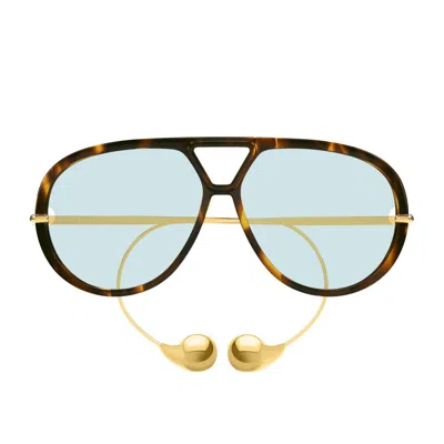 Bottega Veneta Bv1273s Linea Unapologetic Sunglasses In Gold