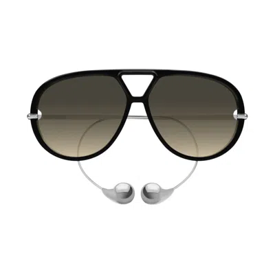 Bottega Veneta Bv1273s Linea Unapologetic 010 Black Silver Brown Sunglasses