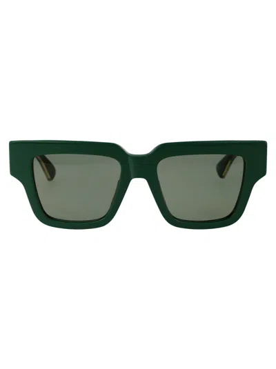 Bottega Veneta Bv1276s Sunglasses In 003 Green Crystal Green