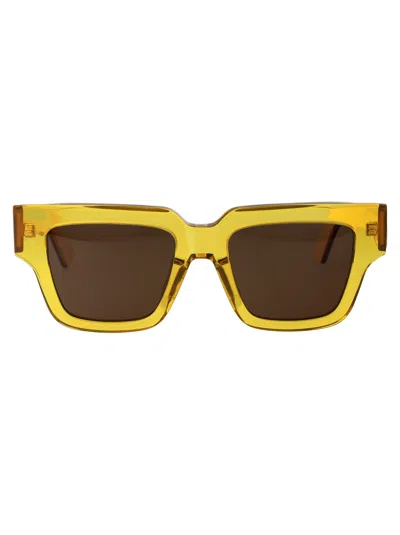 Bottega Veneta Bv1276s Sunglasses In 004 Yellow Yellow Brown