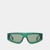 Bottega Veneta Women's Green Acetate Sunglasses In Green