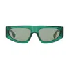 Bottega Veneta Women's Green Acetate Sunglasses In Green