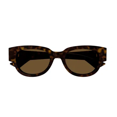 Bottega Veneta Bv1278sa Tri-fold-line New Classic 002 Sunglasses In Marrone