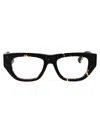 Bottega Veneta Bv1215o-001 - Black Glasses In 002 Havana Crystal Transparent