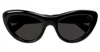 Bottega Veneta Curvy Acetate Cat-eye Sunglasses In Black