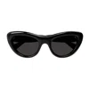 Bottega Veneta Curvy Acetate Cat-eye Sunglasses In Nero