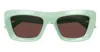 Bottega Veneta 53mm Rectangular Sunglasses In Green