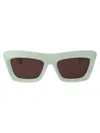 Bottega Veneta Women's Acetate Green Sunglasses In 004 Green Green Brown