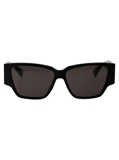 Bottega Veneta Bv1285s Sunglasses In 001 Black Black Grey